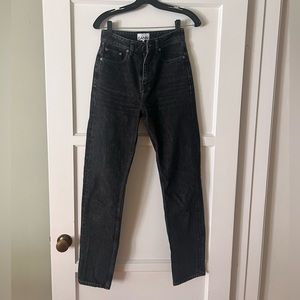 GANNI Rigid Denim Swiggy - Black Stone